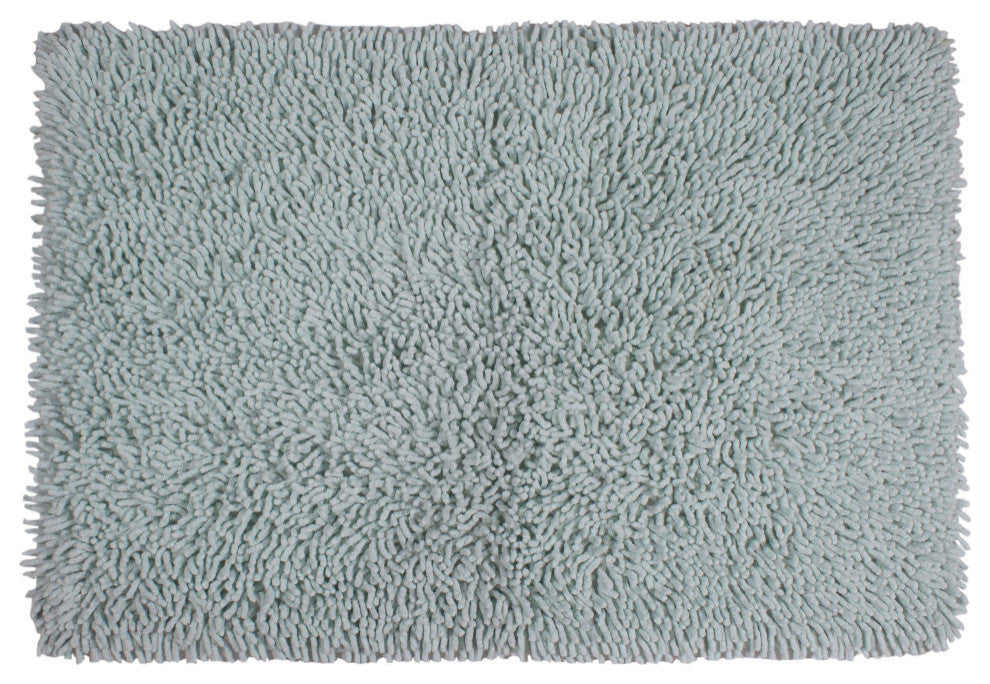 Shaggy Lux Bath Rug Bath Rugs Set, 24x36 Rectangle, Aqua