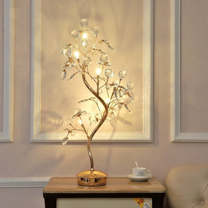Laax | Gold Crystal LED Nightlight in the Shape of Tree, B