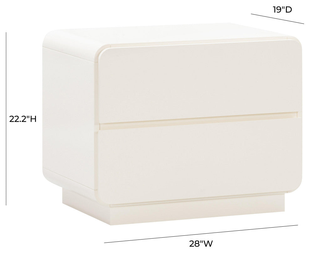 Sagura Cream Nightstand