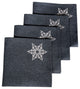 Glisten Snowflake Embroidered Christmas Napkins, Gray, 20"x20", Set of 4