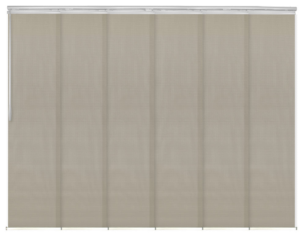 Estelle 6-Panel Track Extendable Vertical Blinds 98-130"W
