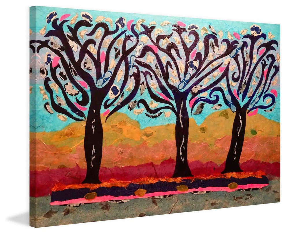 "Winter Scene 1" Painting Print on Canvas by Lisa Mee