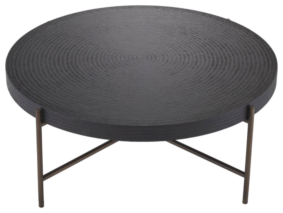 Round Gunmetal Coffee Table | Eichholtz Nikos