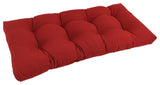 42"x19" Squared Twill Tufted Loveseat Cushion, Ruby Red