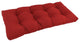 42"x19" Squared Twill Tufted Loveseat Cushion, Ruby Red