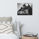 Cedar Point Lighthouse in Black & White Canvas Wall Art Prints, 16" X 20"