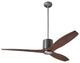LeatherLuxe Fan, Graphite/Gray, 54" Mahogany Blades, Wall/Remote Control