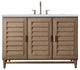James Martin 620-V48-WW-3ENC 48" Single Vanity White Washed Walnut + Quartz Top