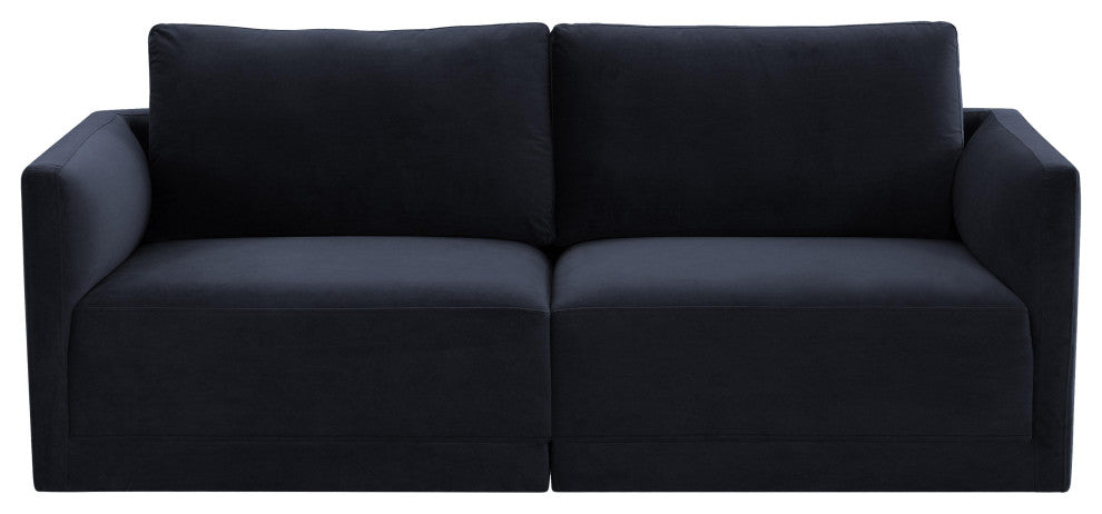 Willow Navy Modular Loveseat