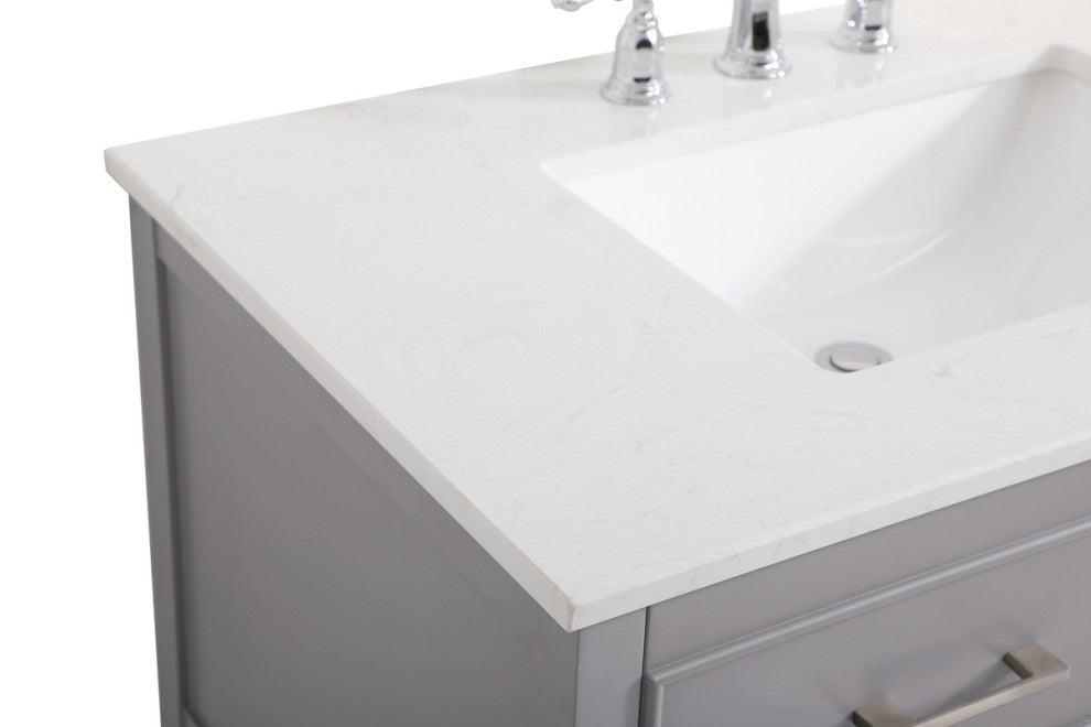 Home Living 36" Single Bathroom Vanity, Gray
