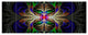 Fabulous Multi Color Fractal Art, Abstract Canvas Art Print, 70"x28", 6 Panels
