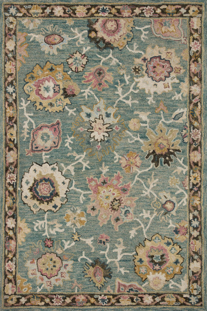 Loloi Padma Teal/Multi 8'6"x12' Area Rug
