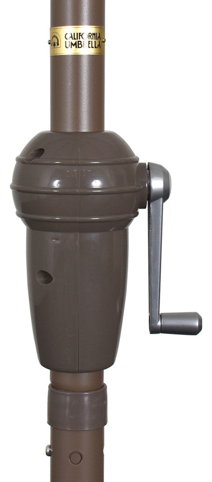 9' Aluminum Umbrella Auto Tilt Bronze, Taupe