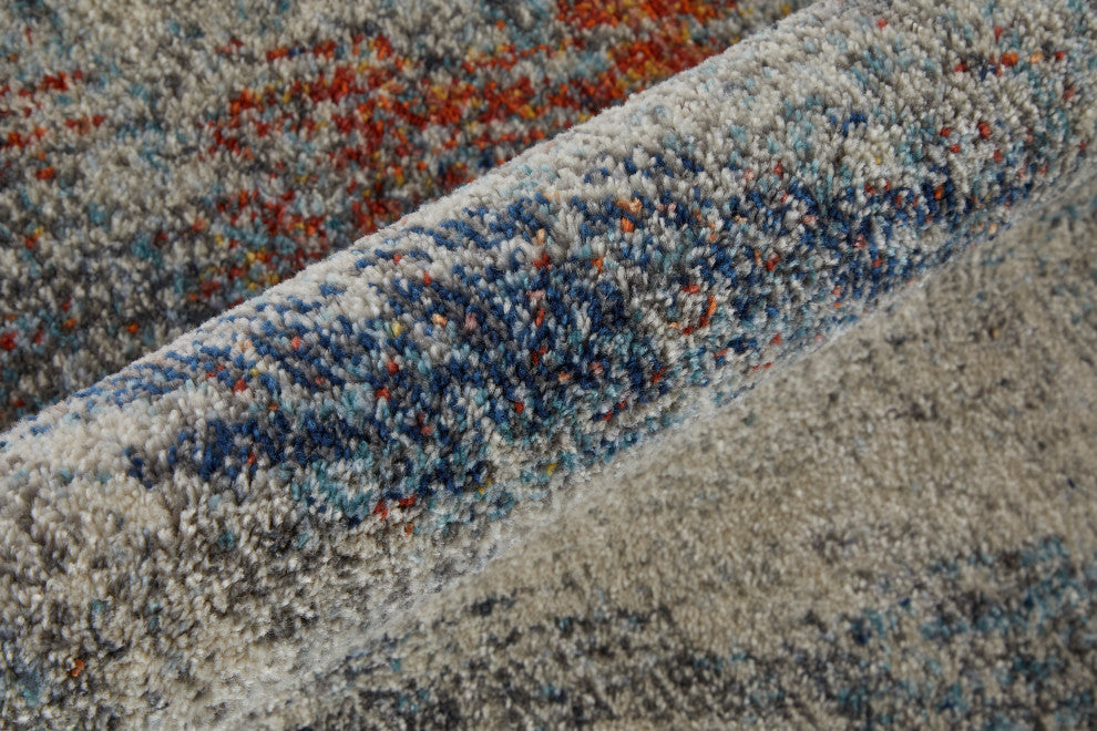 Weave & Wander Adelmo Abstract Contemporary Rug, Ivory/Multi, 9'x12'
