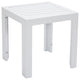 LeisureMod Chelsea Aluminum Weather Resistant Patio Side Table, White