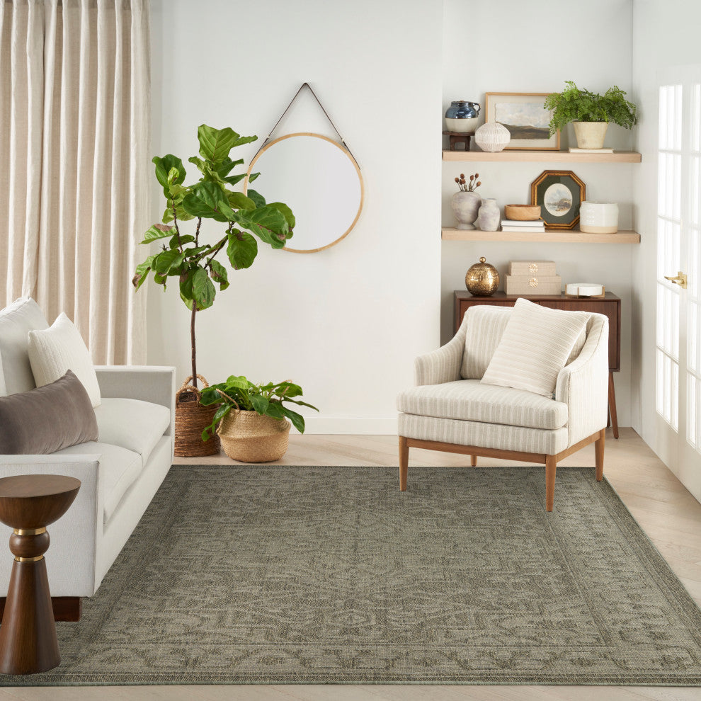 Nourison Tulum 9' x 12' Olive Outdoor Rug