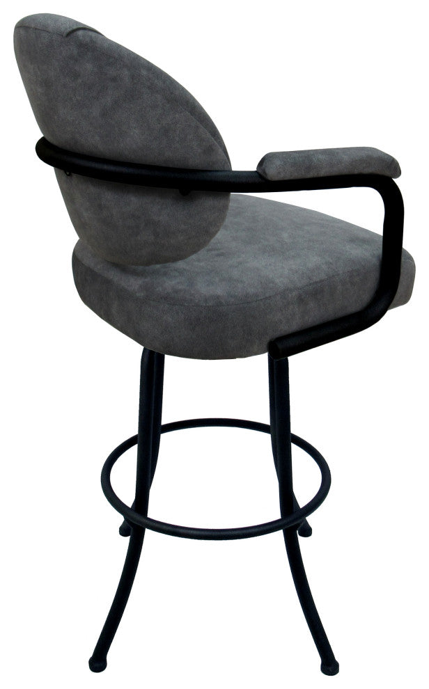 Swivel Counter 26", 30" or Extra Tall 34" Metal Bar Stool M-70, Outlier Charcoal - Black, 30"