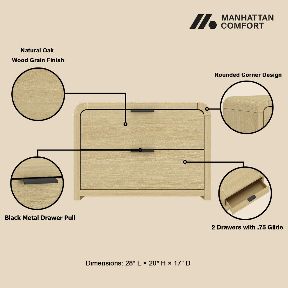 Manhattan Comfort Grace Nightstand