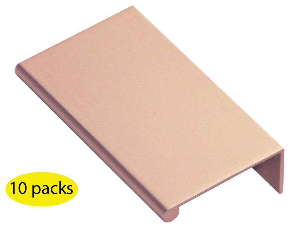 3" Rose Gold Door Edge Pulls, 10 Pack