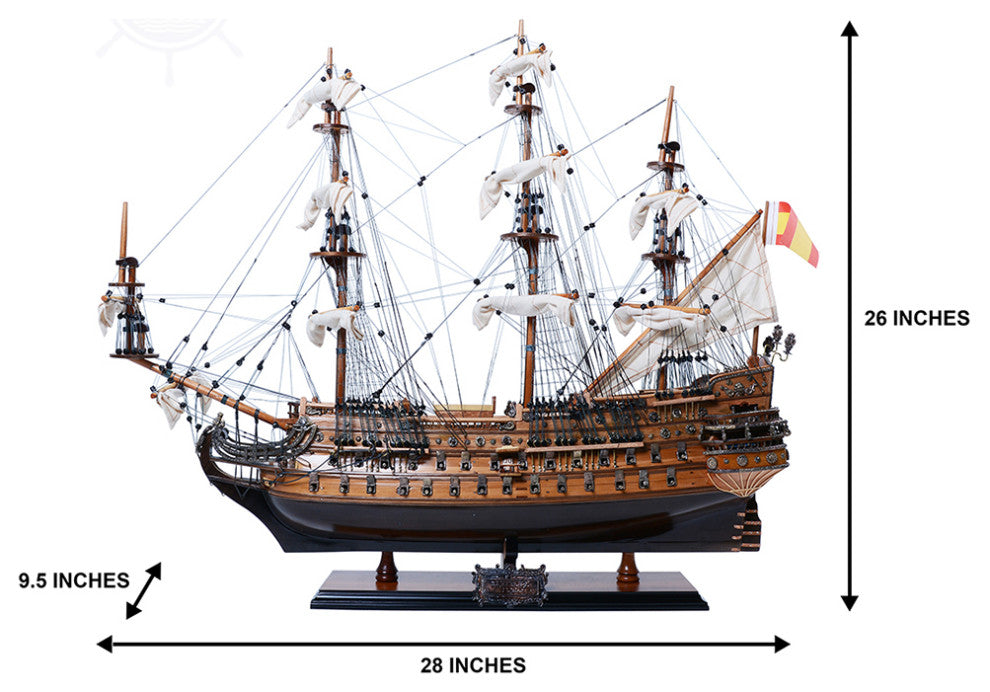 San Felipe Medium Museum-quality Fully Assembled Wooden Model Ship