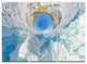 "Blue Ice Hummocks Baikal Little Planet" Metal Wall Art, 3 Panels, 36"x28"