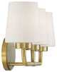 Capra, Warm Brass, 3-Light Bath