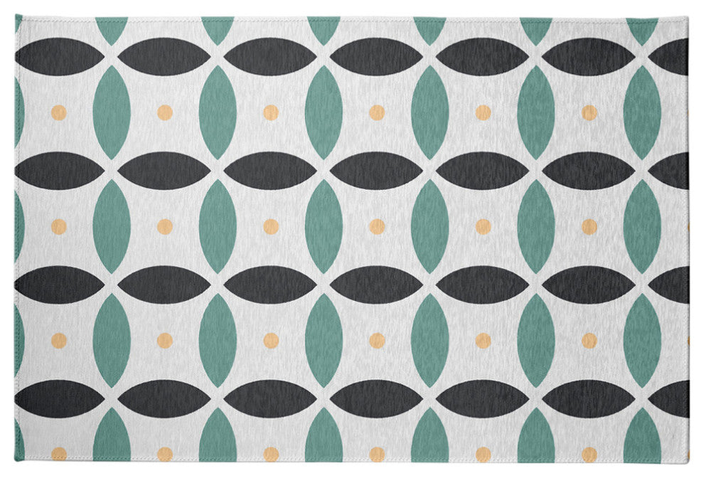 Geometric Spring Chenille Rug, Pepper, 4'x6'