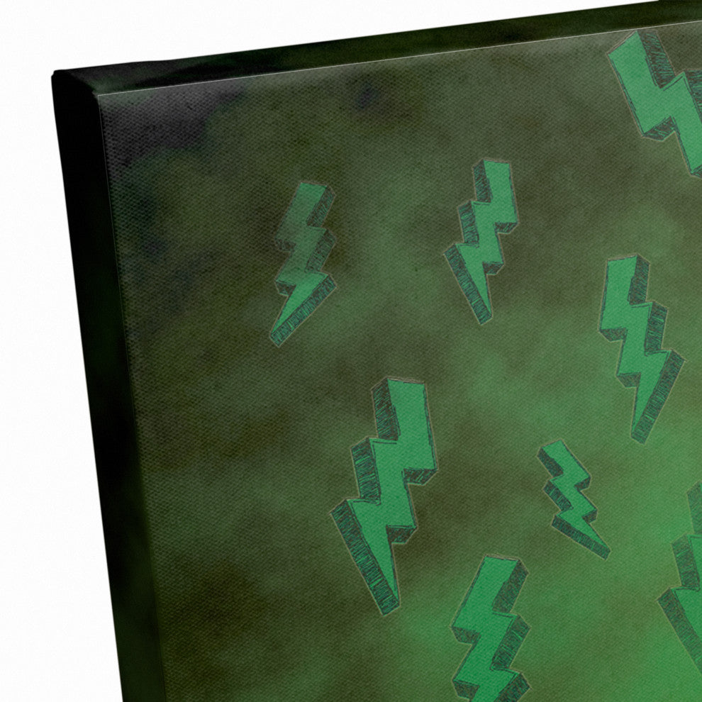 Rock n Rock Green 24x20 Canvas Wall Art