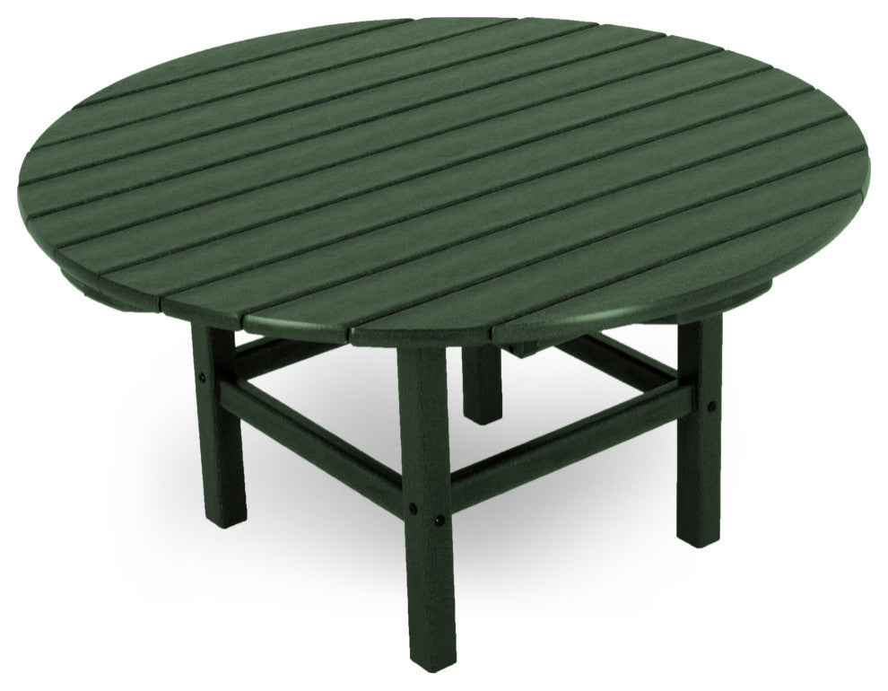 Polywood Round 38" Conversation Table, Green