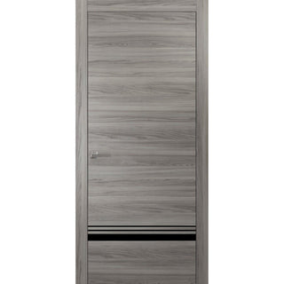 Solid French Door 36 x 96 | Planum 0012 Grey Matte with| Bathroom