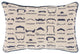 Surya Wax that Stache WTS-004 18"x18" Pillow Cover, Khaki/Dark Blue