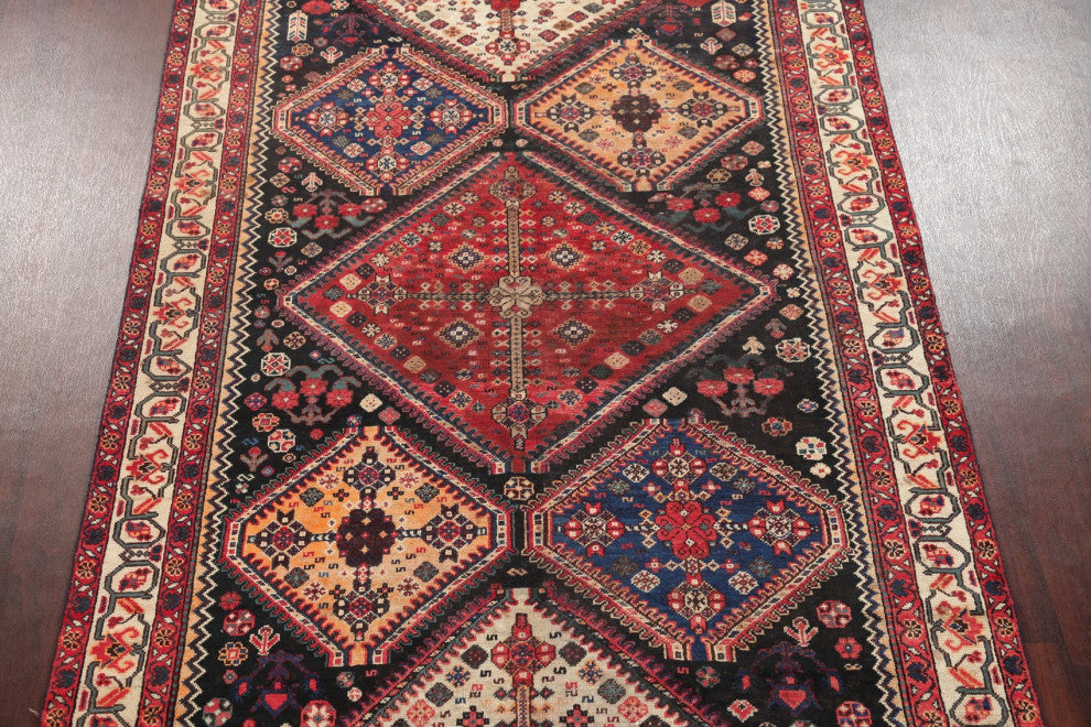 Consigned, Antique Oriental Tribal Traditional Hand Made Persian Area Rug, 6x13