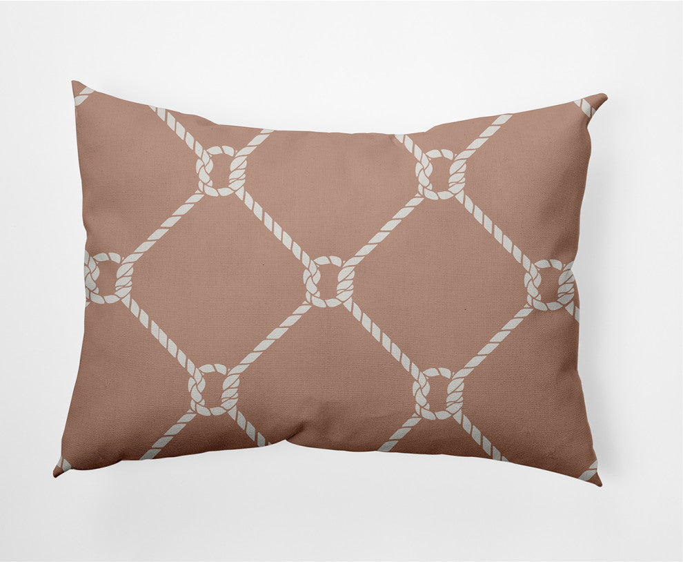 14x20" Ahoy! Nautical Decorative Indoor Pillow, Mauve