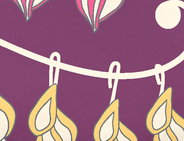 Beach Tree Decorative Holiday Geometric Print Bath Towel, Purple