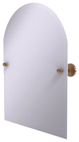 Frameless Arched Top Beveled Edge Tilt Mirror, Brushed Bronze