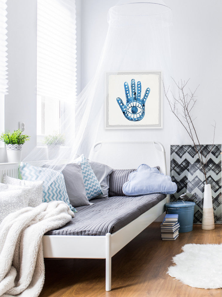 "Hands Off" Framed Painting Print, 32x32