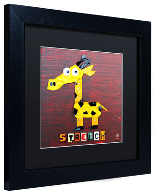 "Grunt The Hippo" Matted Framed Canvas Art by Design Turnpike