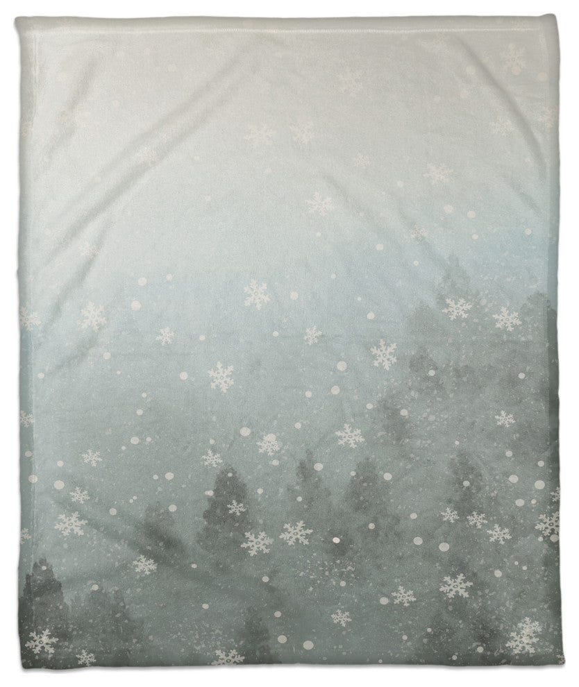 Winterwonderland Pines 50x60 Coral Fleece Blanket