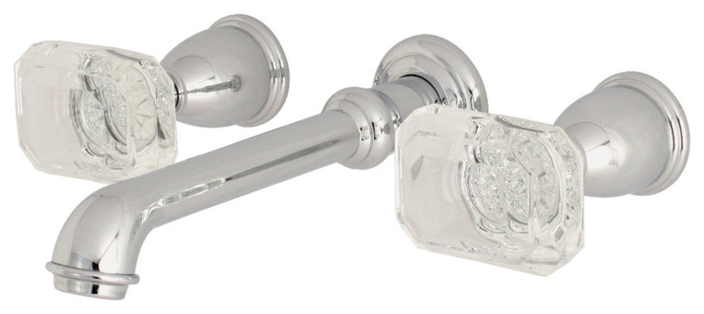 Kingston Brass Two-Handle Wall Mount Bathroom Faucet, Polished Chrome