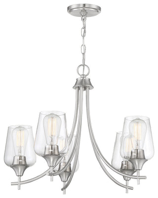 Octave 5-Light Chandelier, Satin Nickel
