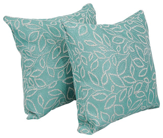 17" Jacquard Throw Pillows With Inserts, Set of 2, Florian Seagla