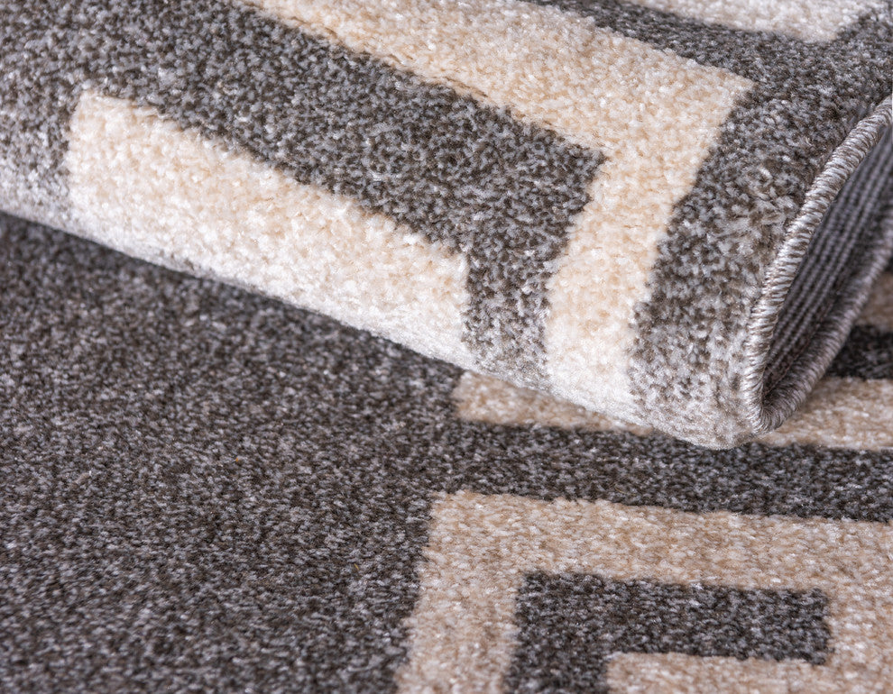 Unique Loom Gray Athens Modern 2'' 0 x 3'' 0 Area Rug