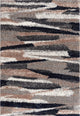 7"x9" Gray and Black Strokes Area Rug