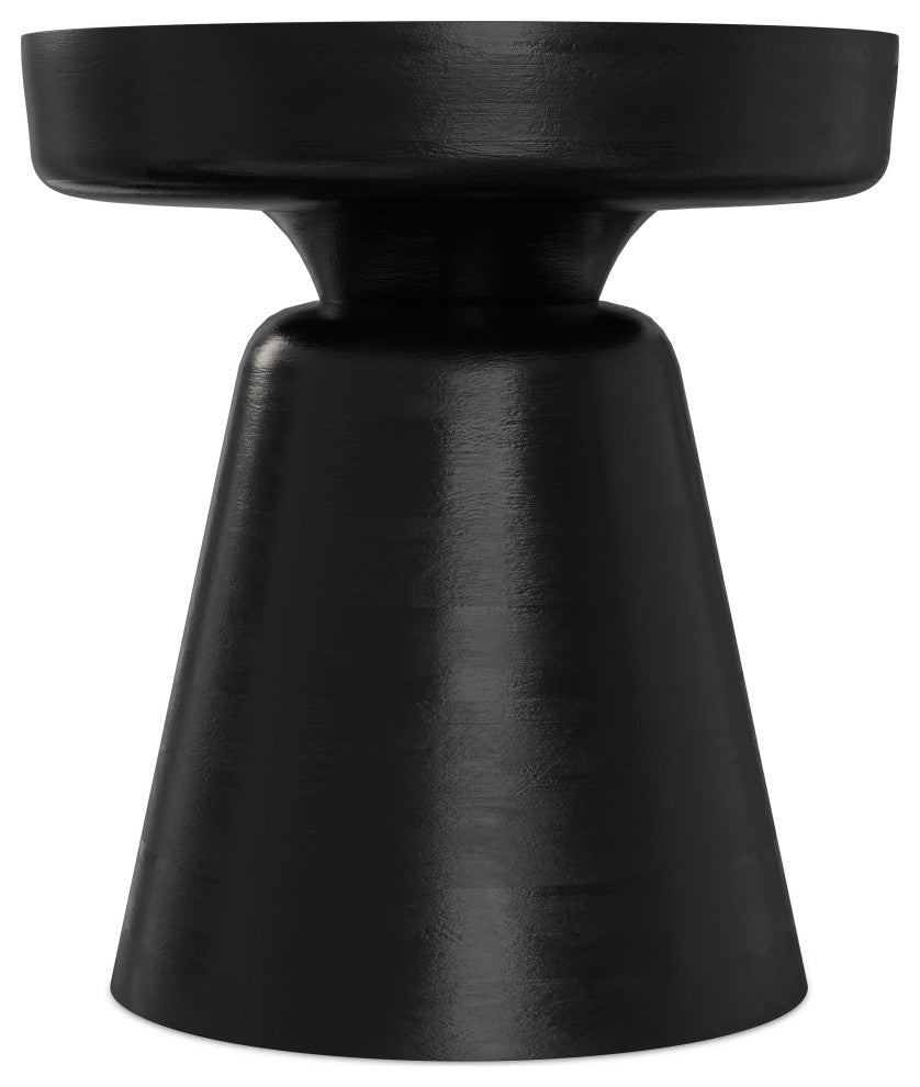 Robbie Solid Mango Wood Accent Table, Black