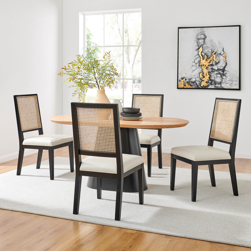 Dover PU Dining Side Chair (Set of 2), Borneo Bone