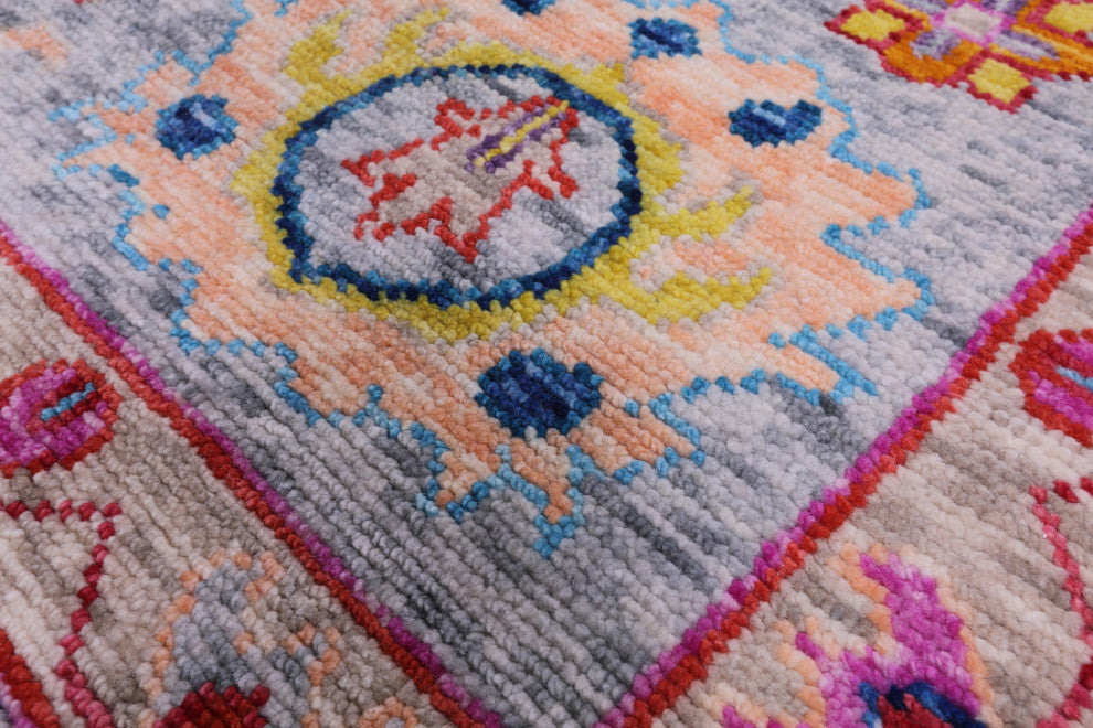 10' 3" X 13' 9" Hand Knotted Turkish Oushak Wool Rug - Q14790