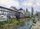 Alfred Sisley Provencher's Mill at Moret, 21"x28" Wall Decal
