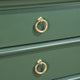 Clara Vintage Green 2-Drawer Tray Top Nightstand