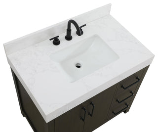 Home Living 36" Single Bathroom Vanity, Mocha Brown With Backsplash