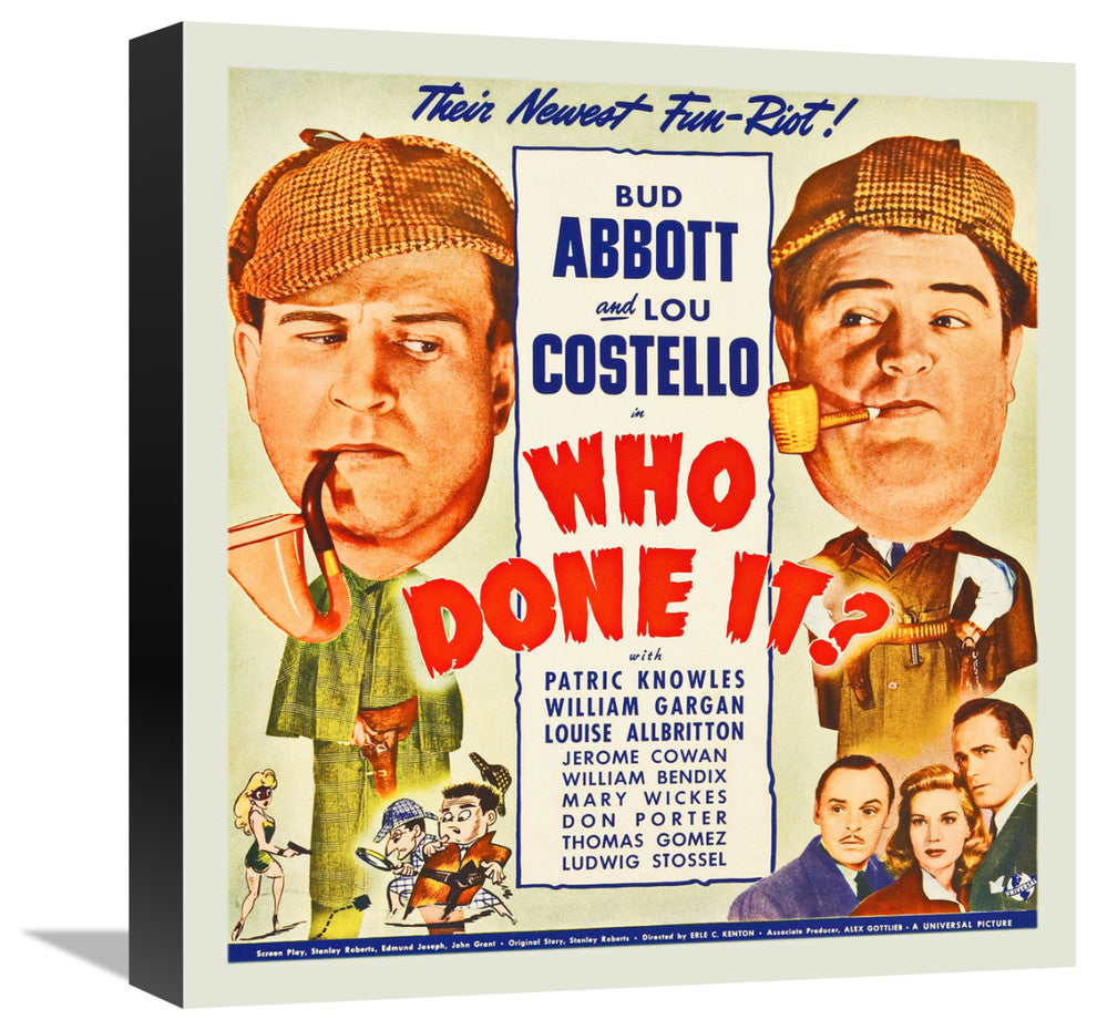 "Abbott & Costello - Who Done It" Canvas by Hollywood Photo Archive, 15x16"